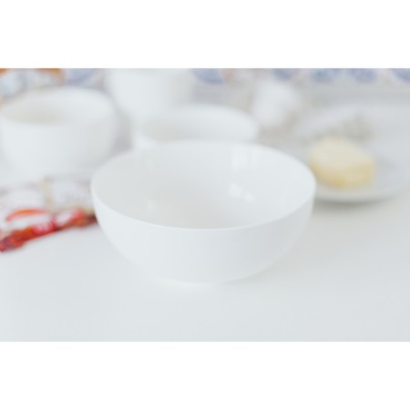 Porcelain salad Wilmax olivia, 1.13 l, d = 18 cm, white color-5