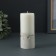 Candle-cylinder "Concrete", 6x15 cm, white