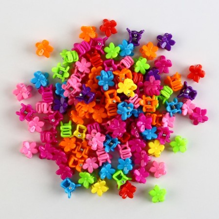 Hair crab, mini, set “for the most beautiful”, 100 pcs., Krasbik size 1.5 x 1.5 cm-2
