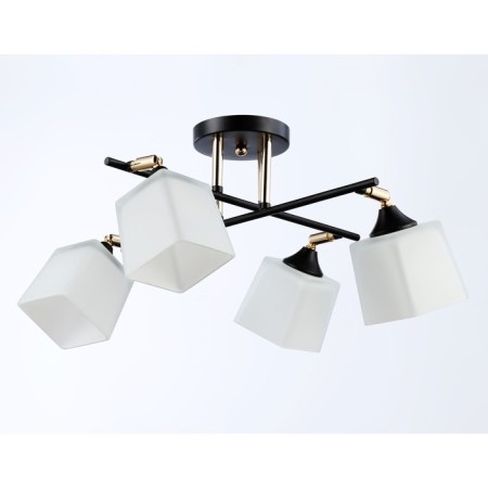 Suspended chandelier Ambrella Light, Modern, TR303084, 4HE27, black color, gold-2