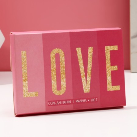 Love bath salt, 100 g, raspberry aroma, pure happiness-2