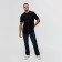 T -shirt male, black color/print mix, size S