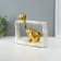 Souvenir Ceramics "Elephant with an elephant - touch. Rectangle" White with gold 6x23x16.5 cm 1032364