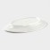 Oval porcelain dish with a thickened edge of the White Label shares, 25.5 × 17 × 2 cm, white color