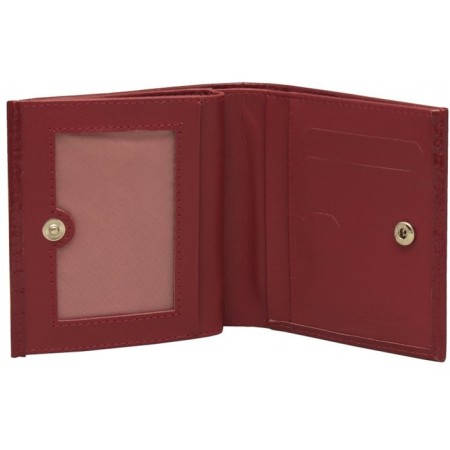 Nice wallet, glossy skin, color red crocodile-1