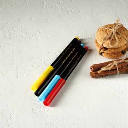 A set of markers for decorating desserts, 17 cm, 4 pcs, multi -colored-3