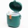 Container for storing baby food, with a spoon of 450 ml, green color