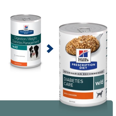 Hill Prescription Diet W/D Hill Presscription for Dogs, weight support, with chicken, 370g-6