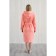 Women's bathrobe with a hood, size 56, coral, mahra
