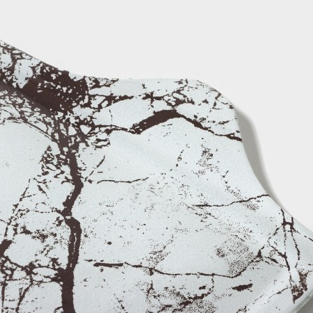 Glass Serving Magistro "Marble", 26.5 × 17.5 × 2 cm, white color-4