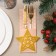 Envelope for dining rooms "Star" 12x23 cm, 100% p/e, felt