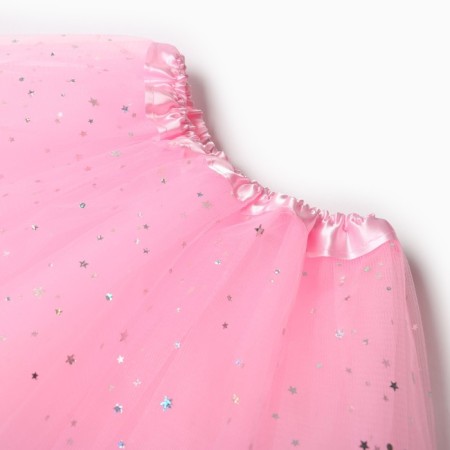 Children's skirt kaftan "stars" light pink, length 30 cm-1