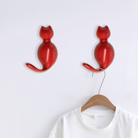 Furniture hook cappio cat, one -rod, red-6