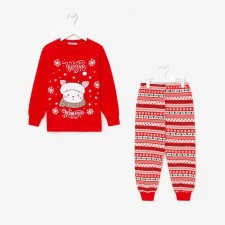 Pajamas for a girl, the color is red/cat Growth 116 cm