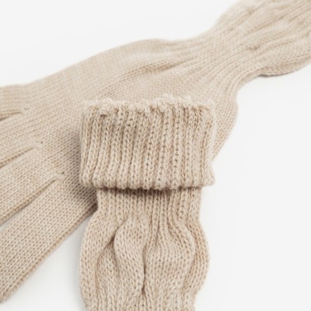 Female gloves, beige color, size 18-2