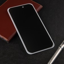 Protective glass for the iPhone 15 Pro, Antishpion, 9h, 0.33 mm, black frame