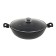 Steel "Tradition", D = 30 cm, glass cover, removable handles, anti -stick coating, black color