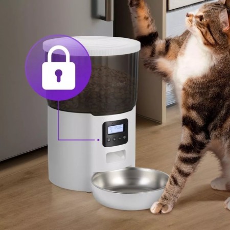 Smart animal feeder KitFort KT-6362, 10 W, 4 L, white-black-5