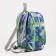 Baby backpack with zipper, external pocket, blue/green color