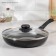 Pan PROMO, D = 24 cm, glass cover, plastic handle, anti -stick coating, black color