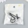Metal hook "heart" black 4x1.6x0.8 cm