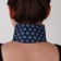 Self -heating bandage for the neck, 14 × 18 × 0.5 cm, blue color