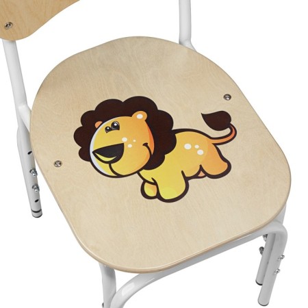 Children's adjustable yashka gr.1-3 with a lion pattern, cream white-3