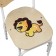 Children's adjustable yashka gr.1-3 with a lion pattern, cream white
