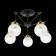 Ceiling EVOLUCE lamp. Sle110302-05. Stricce. 5x60 watts, E27, 59x59x36 cm, black color, bronze