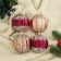 Set of balls plastic D-8 cm, 4 pcs "Cowley" burgundy gold