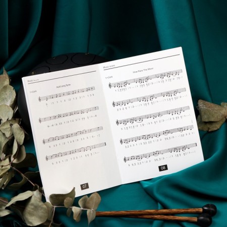 Musical instrument glucophone, black, 8 petals, 15 x 9 cm-5