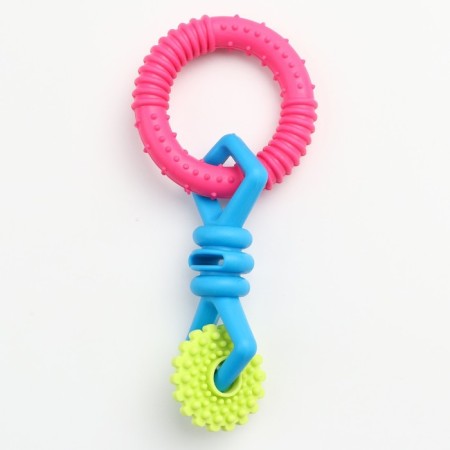 Chewing toy "Always together!", TPR, 18.5 cm, circle/candy/gear-1