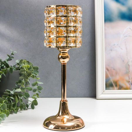 Summary Metal for 1 candle "Crystals. Golsh" Gold 31x11x11 cm-1
