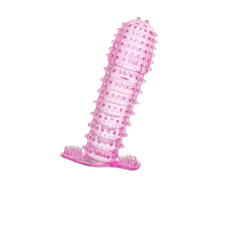 Relief nozzle on the penis Toyfa, pink color, 12 cm
