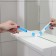 Brush-Chiste for cleaning windows and narrow openings of a share, with a scraper with a screensaver, color mix