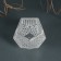 Glass of Glass for 1 candle "Dodecahedron" Transparent 6x8x7.5 cm