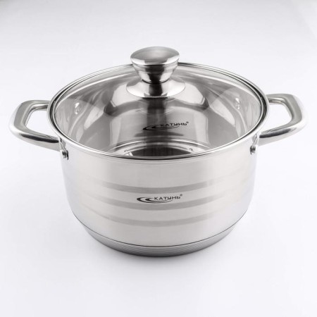 Elis pan, 4.5 l, d = 22 cm, capsule, glass cover