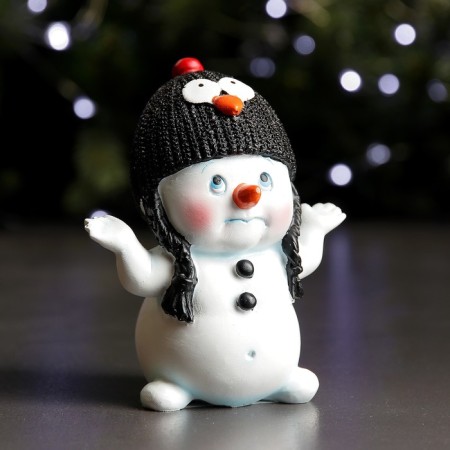 New Year's figure "Snowman-Pingvin" 6x9x11cm