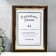Photo frame Plastic format A4 "Line-Diagonal on chocolate, double gold frame" 34.6x25.8 cm