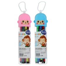 Flomasters 12 colors, in a tube, a ventilated cap mix