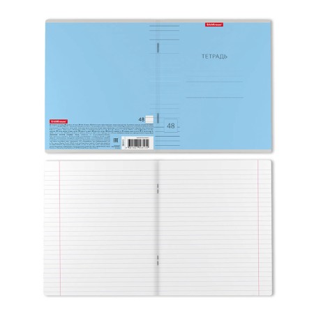 Notebook of 48 sheets in the Erichkrause line "Visio classic", cover coated cardboard, OFSET block 100% whiteness, mix-6