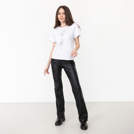 Women's T-shirt KAFTAN "No Filter", White, rr 40-42-2