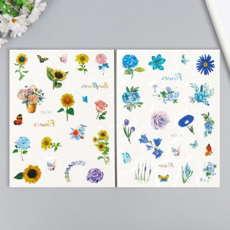 Tattoo on the body color "Flower buds" mix 24x14.5 cm