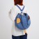 Youth bag with a zipper, blue color