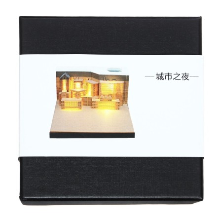 3D block for notes, a city with backlight, 170 sheets, height-4.5cm, width-8cm-1