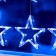 Garland "fringe" 2.4 × 0.9 m with nozzles "Stars", IP20, transparent thread, 138 LED, glow blue, 8 modes, 220 V