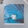 Scrapbooking paper "Blue paint stains" density 180 grams set 5 pcs 30.5x32 cm