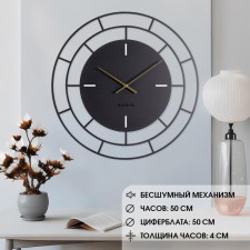 Wall-wall clocks of metal 