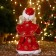 Santa Claus "in a red fur coat and a header with a pearl" 29 cm, moves