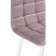 Baric stool for metal/velor, white/pink 43x42x93 cm